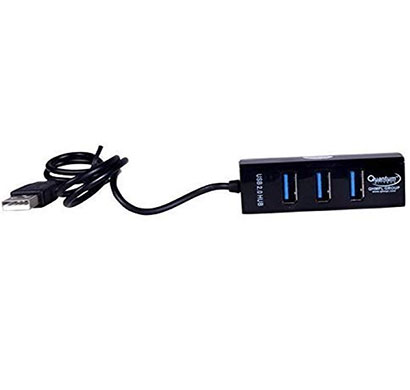 quantum qhm6642 4-port usb hub (black)