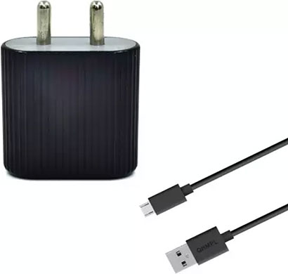 quantum qwc-24211 2.4 a multiport mobile charger with detachable cable (black)