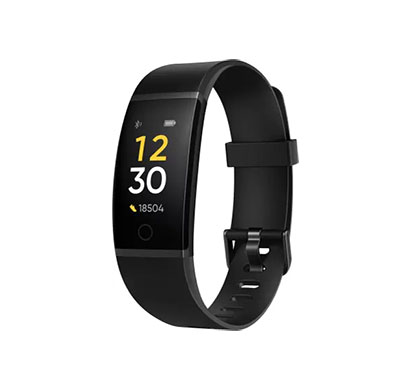 realme band black strap/ regular size/ water resistant (rma183)