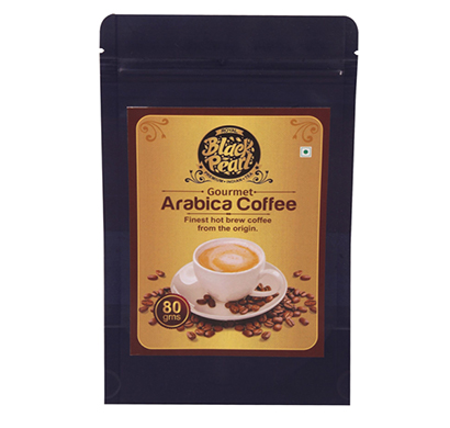 royal black pearl gourmet arabica coffee hot brew roast & ground 80 g coffee