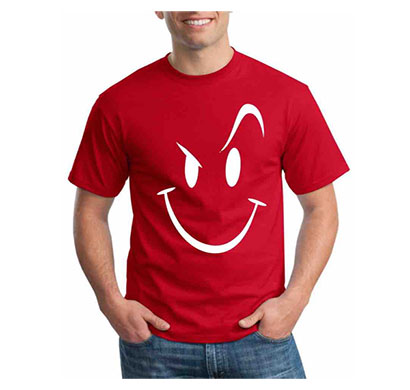 s c trendz men round neck emoji t-shirt (multicolor)