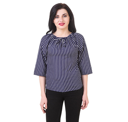 showylook women western wear crepe top (swo-159-blue)