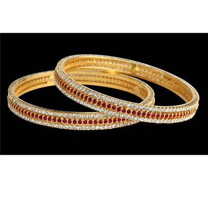 sia dazzling bangles austrian diamonds brass red and white
