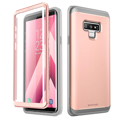 supcase (b07h3359vz) (ub neo series) case for samsung galaxy note 9, full-body protective dual layer armor cover with built-in screen protector for samsung galaxy note 9 2018 (rosegold)