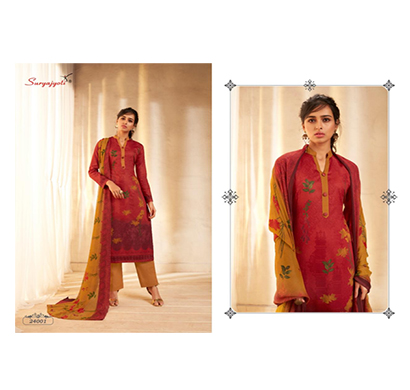 suryajyoti top & bottom satin cotton dupatta chiffon naishaa dress (multicolor)