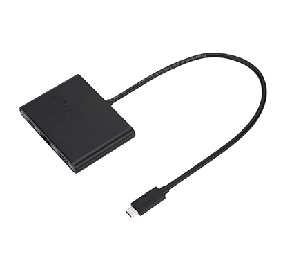 targus (aca929eu) usb-c to hdmi/usb-c/usb-a adapter with power delivery (black)