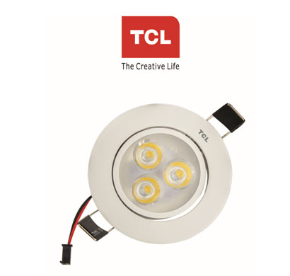 tcl led mini spot ceiling light white 4w 6000k(cool white)180 rotative recessed