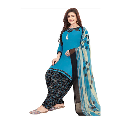 tendisha (2782) synthetic printed unstitched dress material (multi)