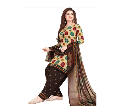 tendisha (2784) synthetic printed unstitched dress material (multi)