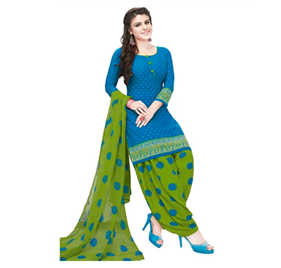 tendisha (2785) synthetic printed unstitched dress material (multi)