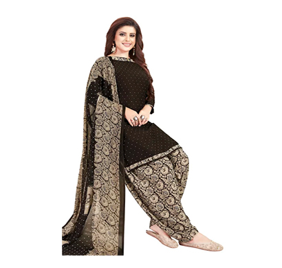 tendisha (2787) synthetic printed unstitched dress material (multi)