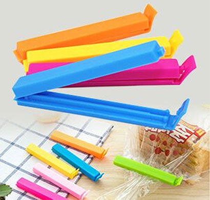 vaibhavi plastic food bag sealing clips a set of 18 pcs (3 size x 6pc) each multicolor
