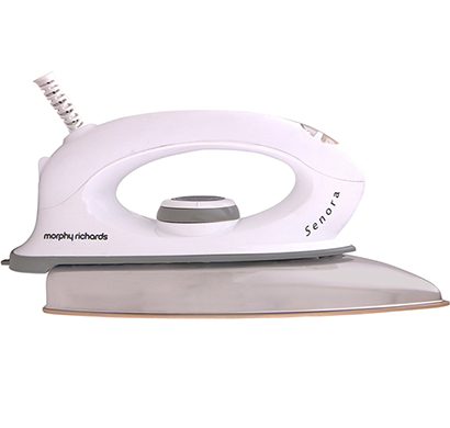 bajaj morphy richards- senora, 1000-watt dry iron satilon, white, 1 year warranty