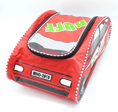 car shape bagpacks for kids 1 month warranty red
