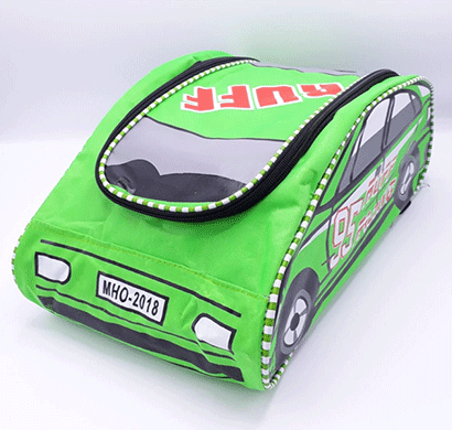 car shape bagpacks for kids 1 month warranty green