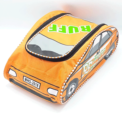 car shape bagpacks for kids 1 month warranty orange