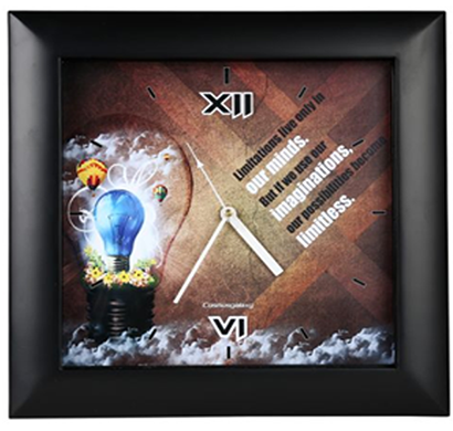 cosmosgalaxy i3230 zest designer plastic wall clock for home, black