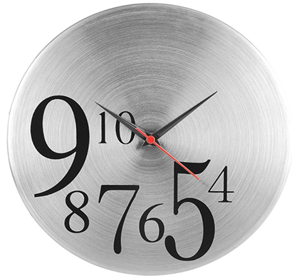 cosmosgalaxy i0167 4 to10 designer stainless steel round wall clock for home, silver