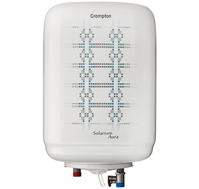 crompton- aswh1310, solarium aura,10-litre, 2000-watt storage water heater, white/ blue, 1 year warranty