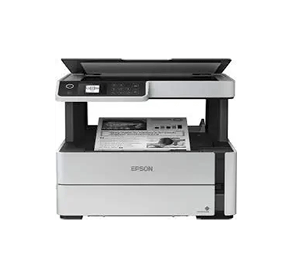epson m2140 ecotank monochrome all-in-one duplex ink tank printer (white)