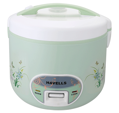 havells max cook dlx electric cooker 1000 w 2.8 ltr jointless body green
