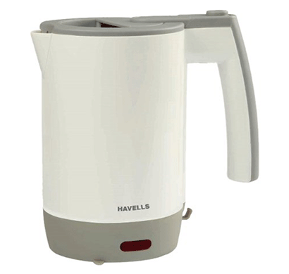 havells travel lite 0.5-litre 1000-watt kettle (grey)