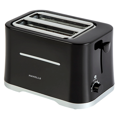 havells crisp 700-watt pop-up toaster (black)