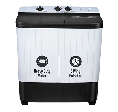 nu (wstlp65gd) 6.5 kg semi-automatic top load washing machine, grey