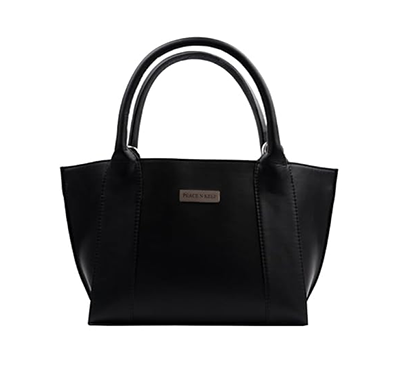 peace n keep executive noir handbag vegan leather (matte black)