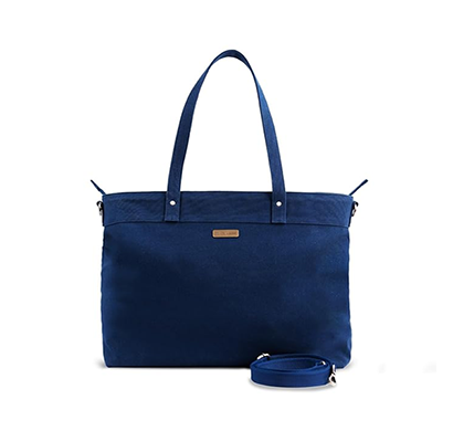 peace n keep denim distinction totebag (blue)