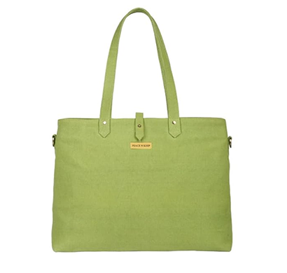 peace n keep pistachio posh totebag (pistachio green)