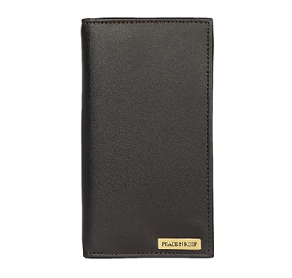 peace n keep bitter chocolate mini luxe wallet vegan leather (brown)