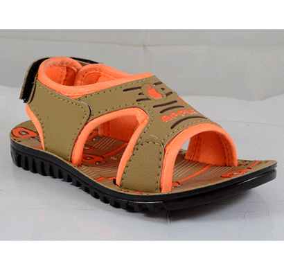 pu hills 5 to 10 kids sandal tan orange