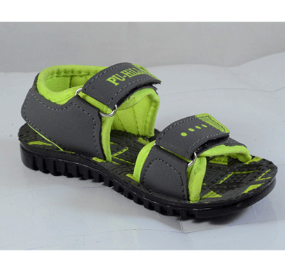 pu hills 5 to 10 kids sandal grey green