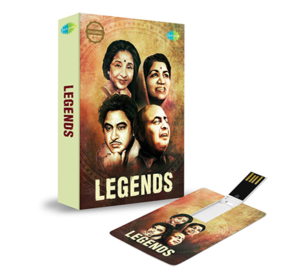 saregama music card legend (320 kbps mp3 audio) 4 gb usb memory stick