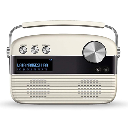 saregama carvaan - hindi (with remote) portable digital audio player (porcelain white)