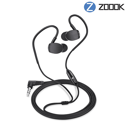 zoook zm-jazz x1 in-ear headphones with mic (black)